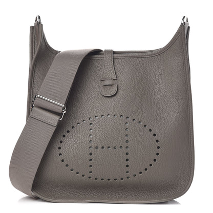 Hermes Taurillon Clemence Evelyne III PM Etain 1 of 12