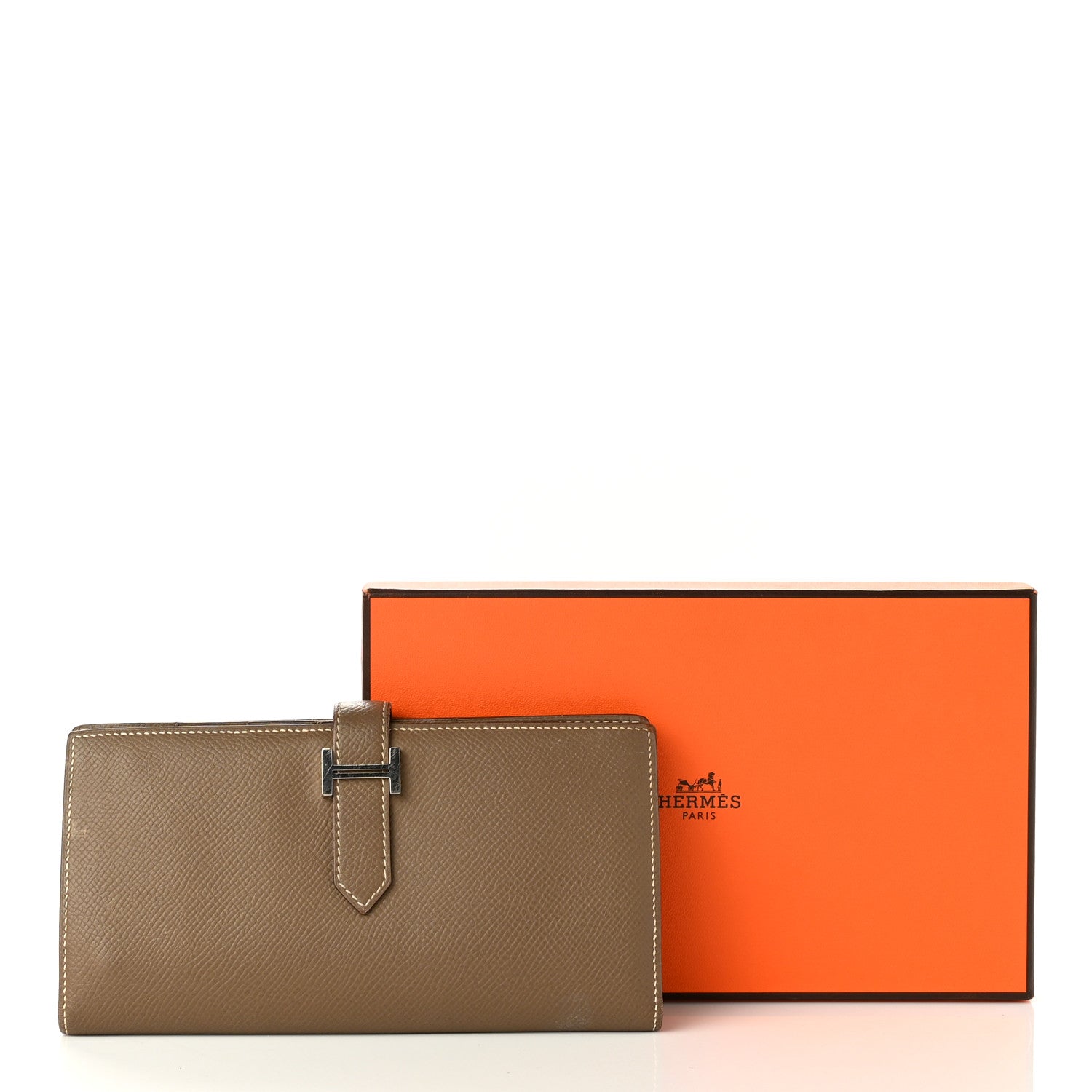 Hermes Epsom Bearn Gusset Wallet Etoupe 11 of 11