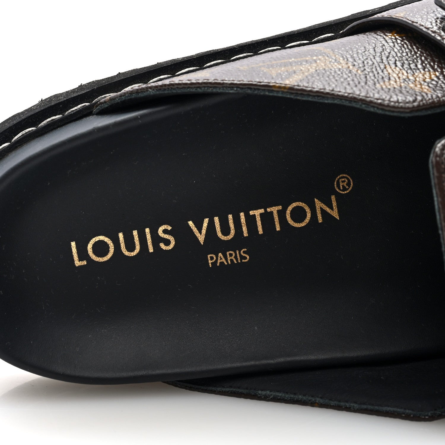 Louis Vuitton Patent Monogram Womens Cosy Flat Comfort Clog Mules