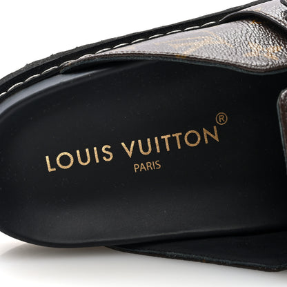 Louis Vuitton Patent Monogram Womens Cosy Flat Comfort Clog Mules 41 Brown 8 of 9