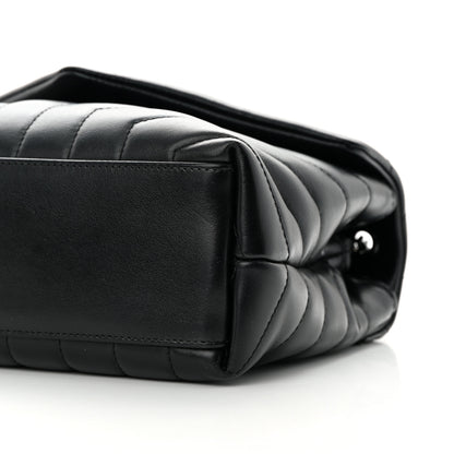 Saint Laurent Calfskin Y Quilted Monogram Monochrome Small Loulou Chain Satchel Black 10 of 15