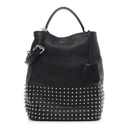 Burberry Calfskin Studded Medium Susanna Hobo Black 1 of 9