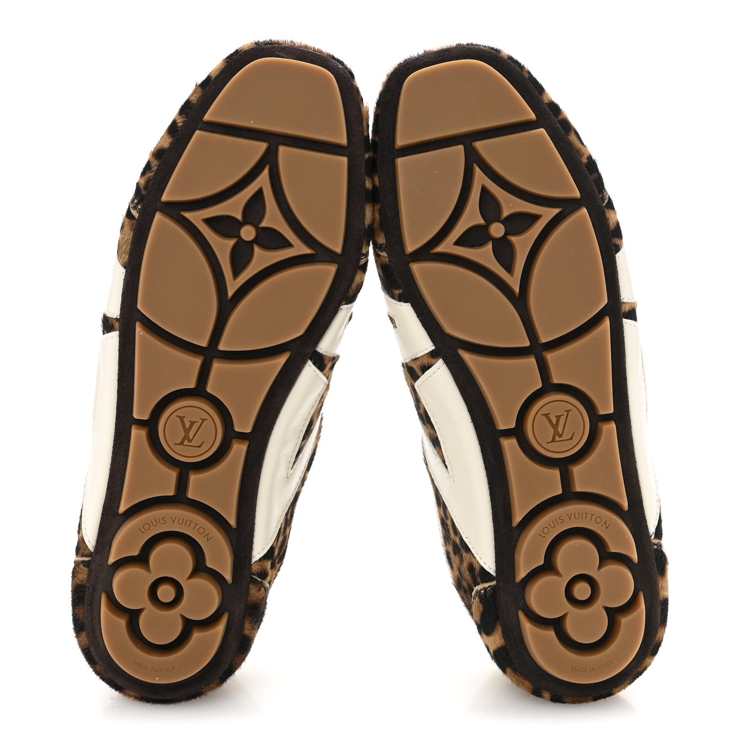 Louis Vuitton Calfskin Pony Hair Leopard LV Sneakerina 37 Brown 6 of 10
