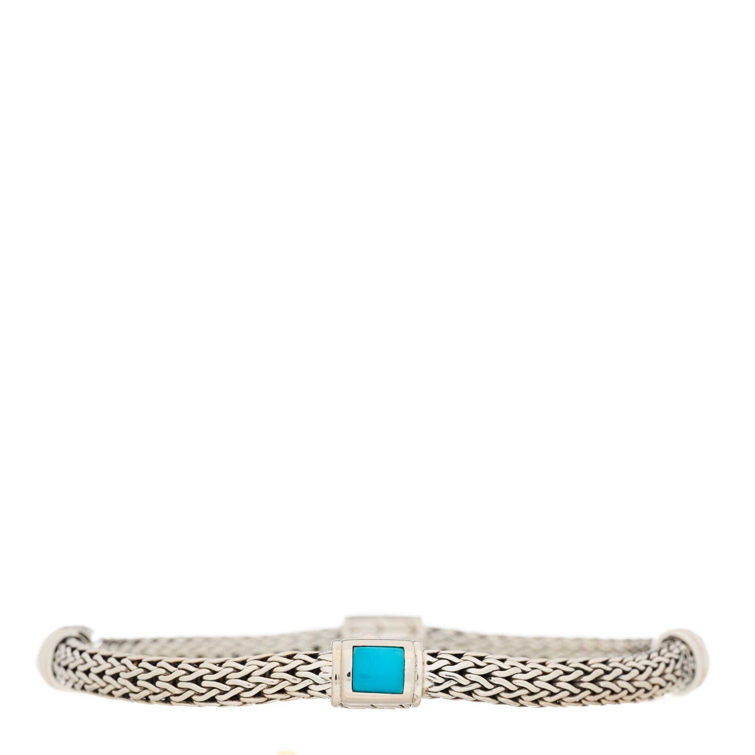 John Hardy Sterling Silver Turquoise 4 station Classic Chain Bracelet 3 of 5