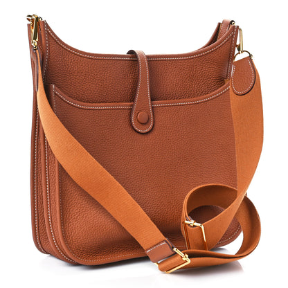 Hermes Taurillon Clemence Evelyne III PM Gold 3 of 8