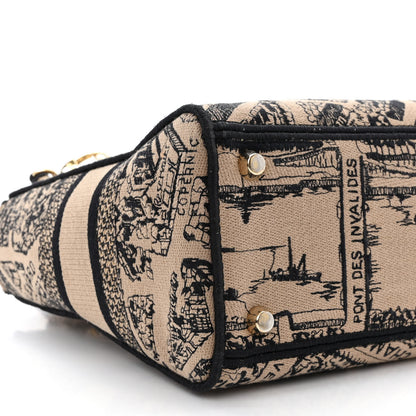 Christian Dior Canvas Embroidered Medium Plan de Paris Lady D-Lite Beige Black 11 of 15