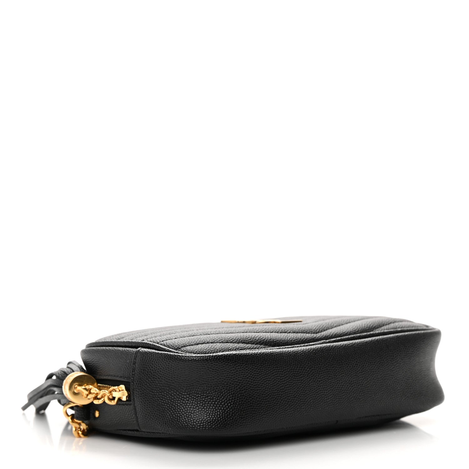 Saint Laurent Grain De Poudre Matelasse Monogram Mini Lou Camera Bag Black 4 of 11