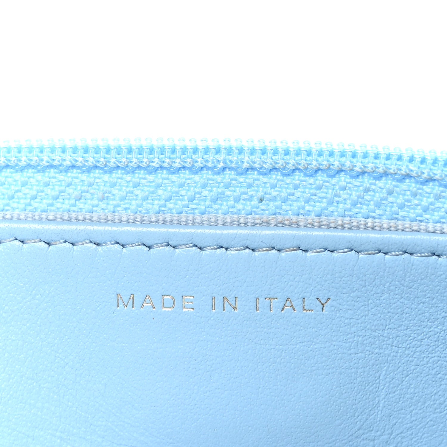 Chanel Lambskin Quilted Chanel 19 Wallet On Chain WOC Light Blue 7 of 12