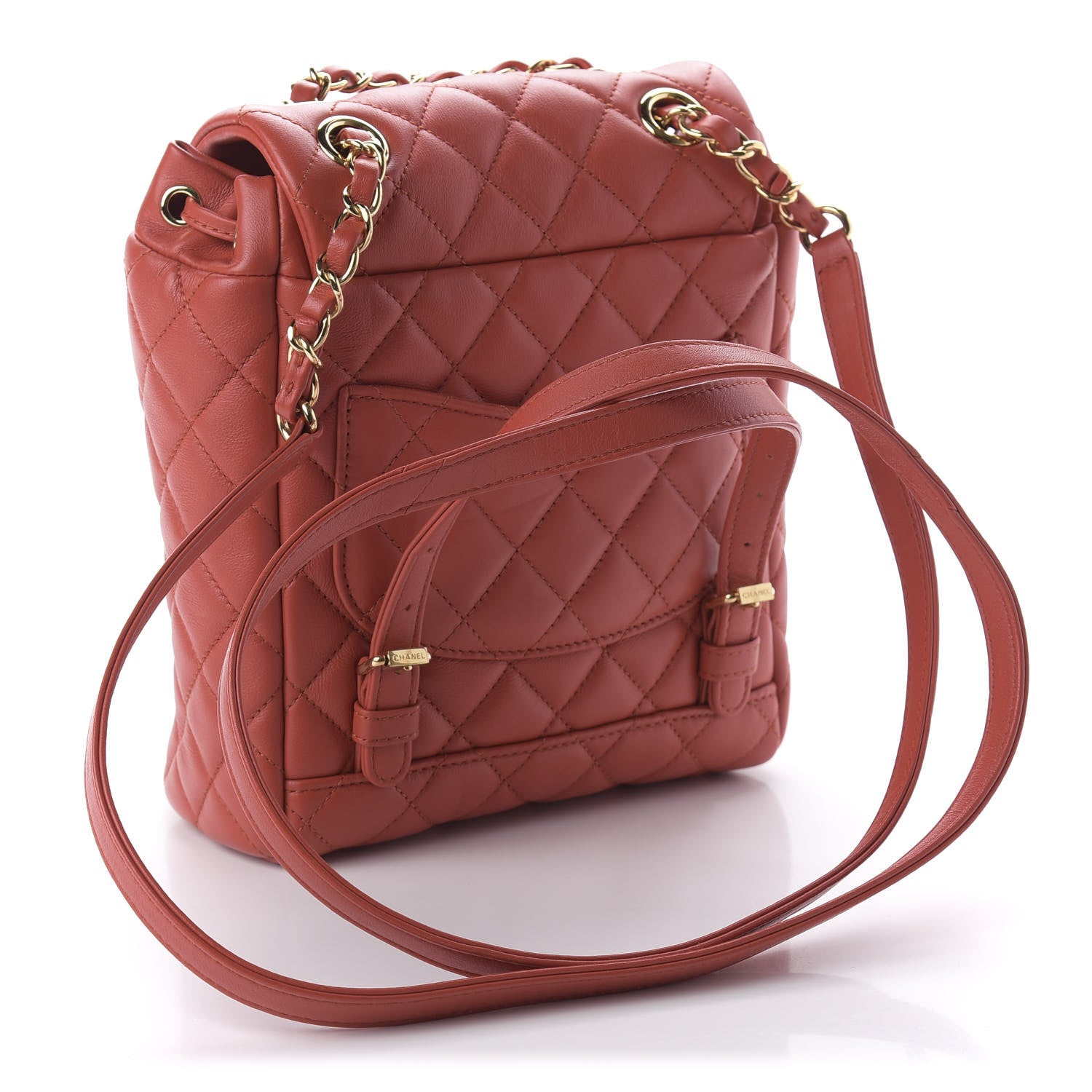 Chanel Calfskin Quilted Mini Urban Spirit Backpack Red 2 of 9