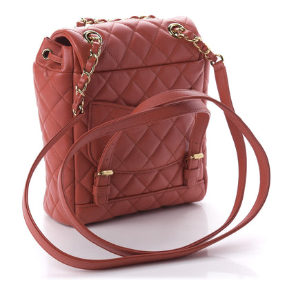 Chanel Calfskin Quilted Mini Urban Spirit Backpack Red 2 of 9