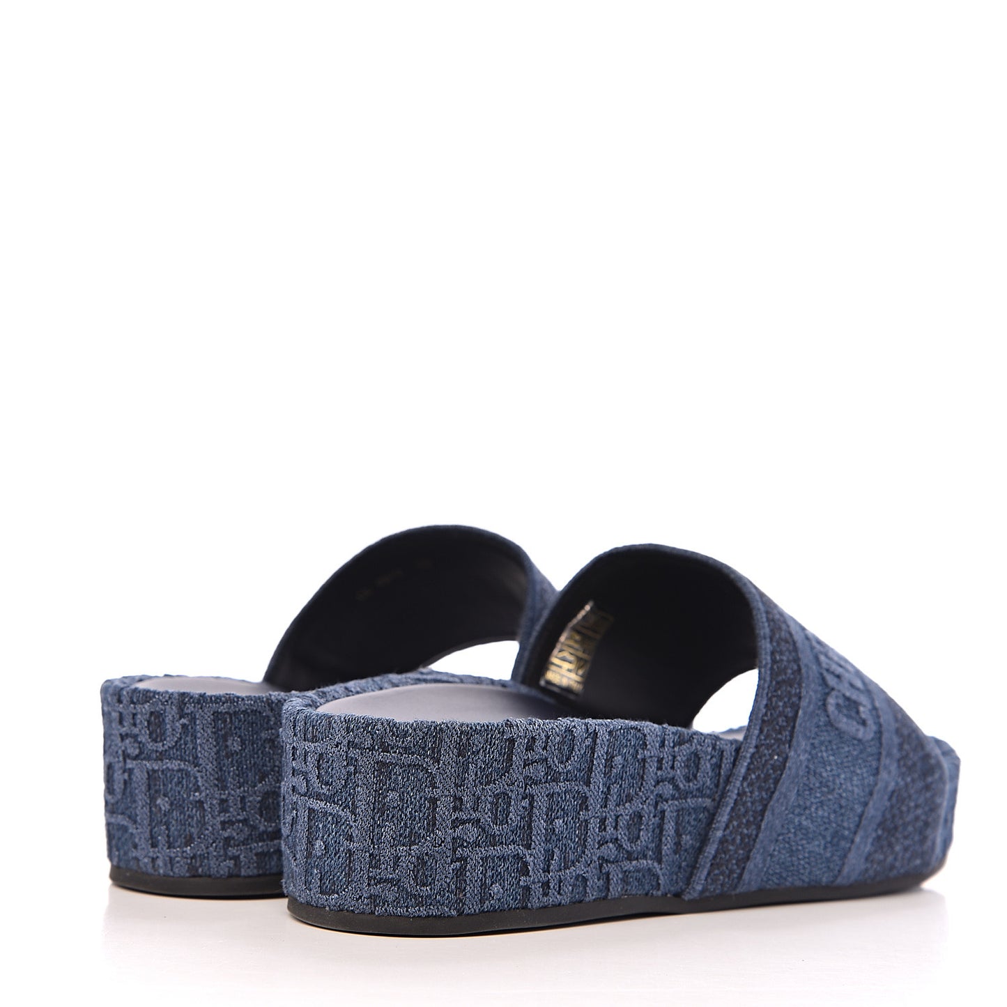 Oblique Denim D-Way Platform Sandal 39 Blue