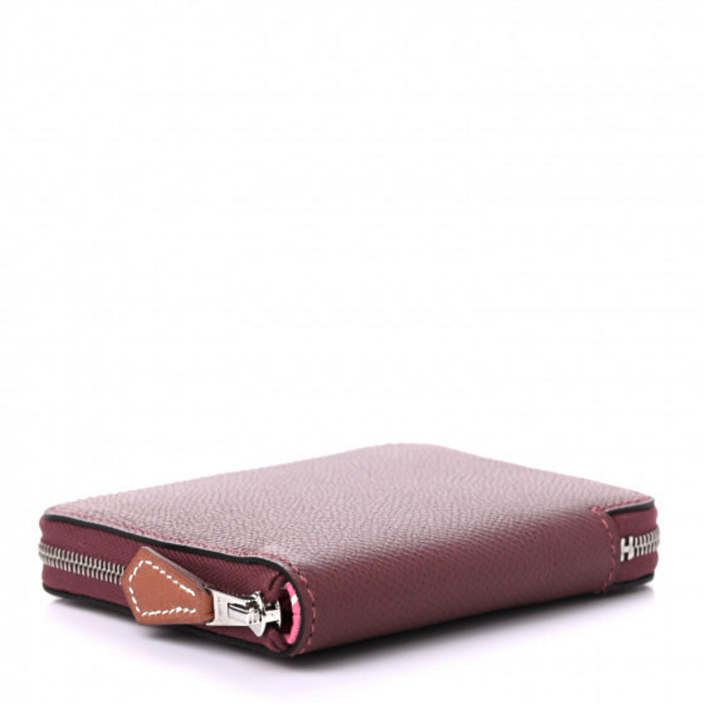 Hermes Epsom Silk'In Compact Wallet Rouge H Rose Mexico 6 of 7
