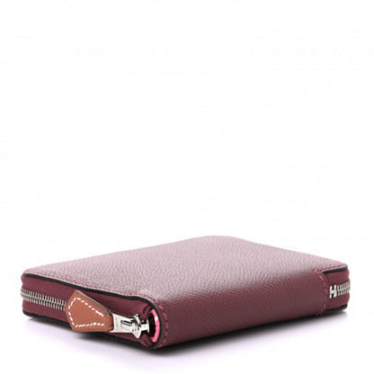 Hermes Epsom Silk'In Compact Wallet Rouge H Rose Mexico 6 of 7