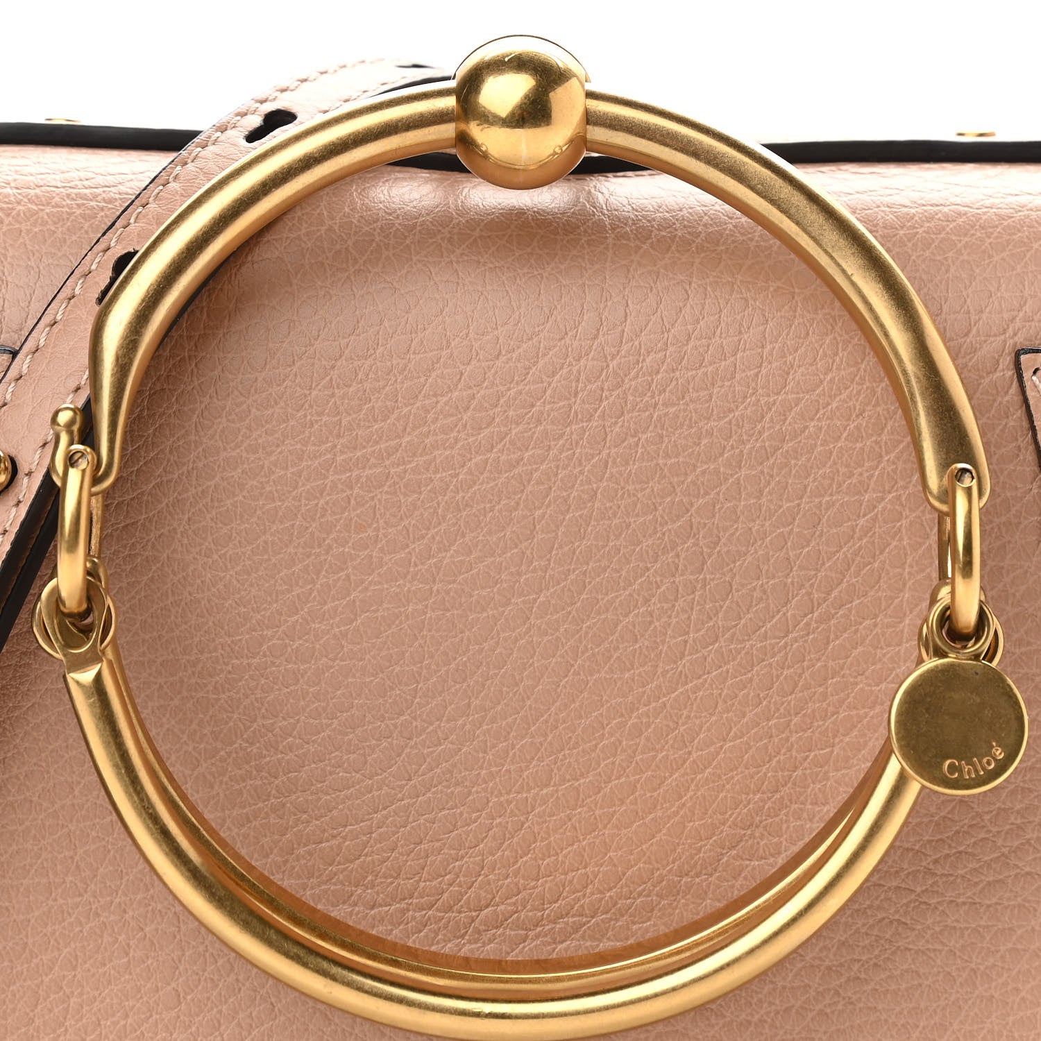 Chloe Calfskin Suede Small Nile Bracelet Bag Biscotti Beige 7 of 9