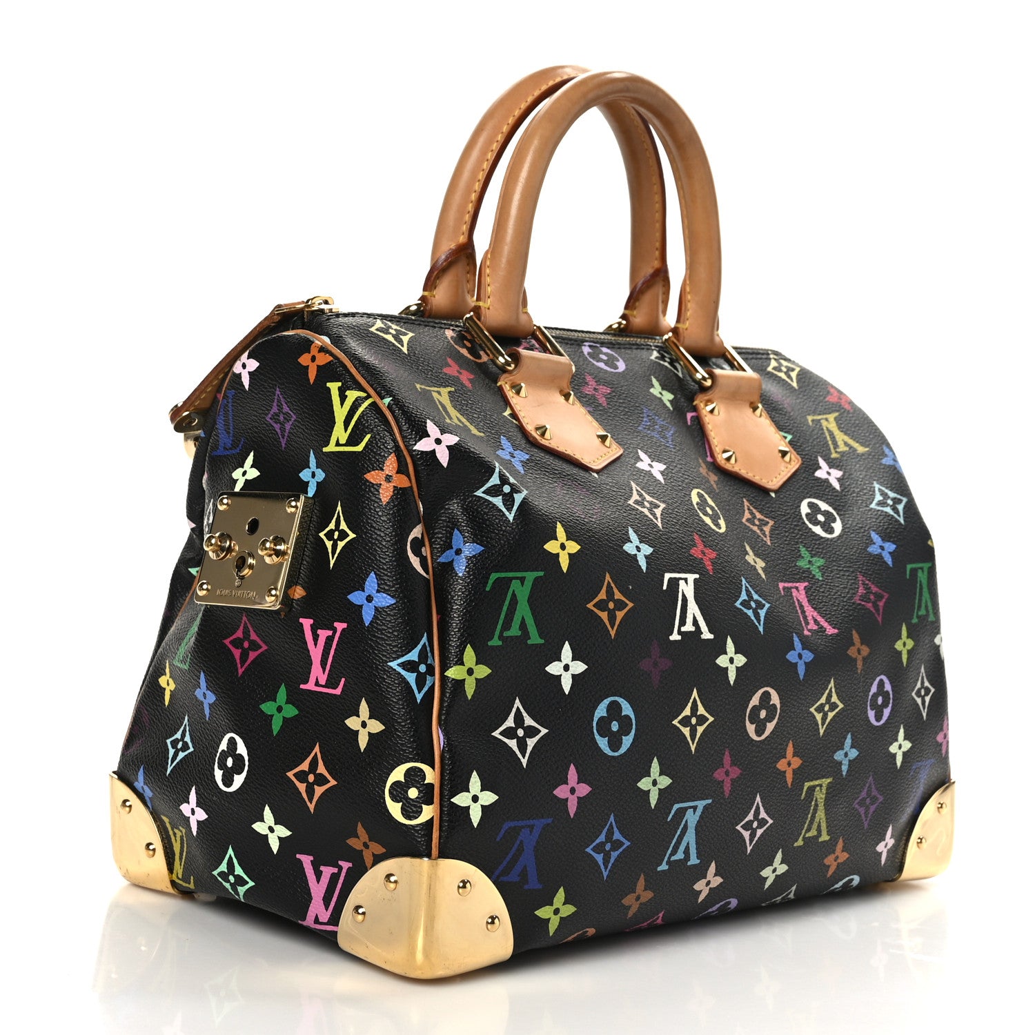 Louis Vuitton Monogram Multicolor Speedy 30 Black 2 of 8