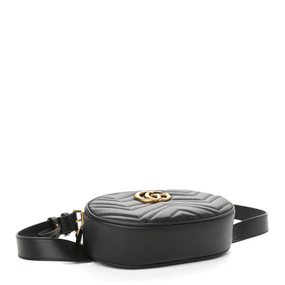 Gucci Calfskin Matelasse GG Marmont Belt Bag 95 38 Black 4 of 10