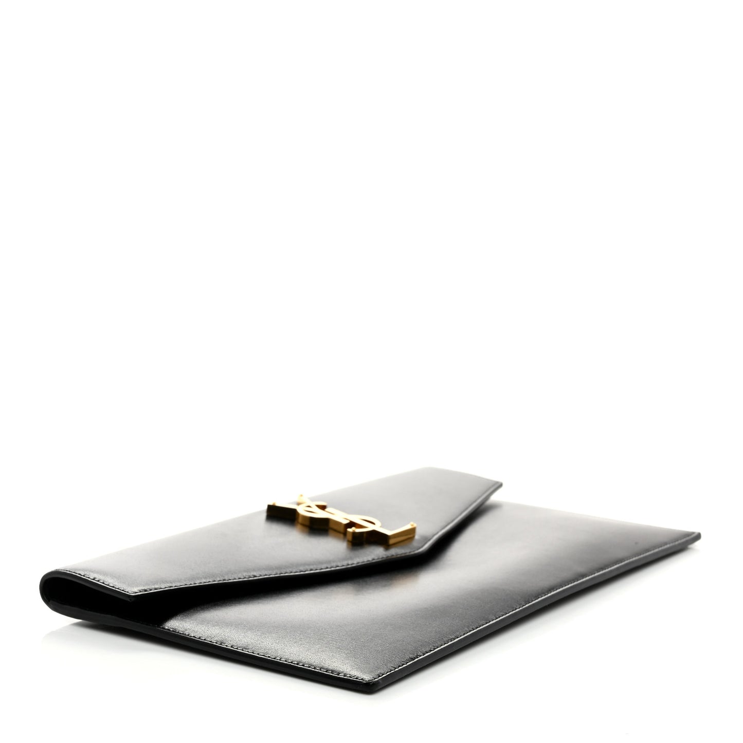 Smooth Shiny Calfskin Monogram Uptown Pouch Black