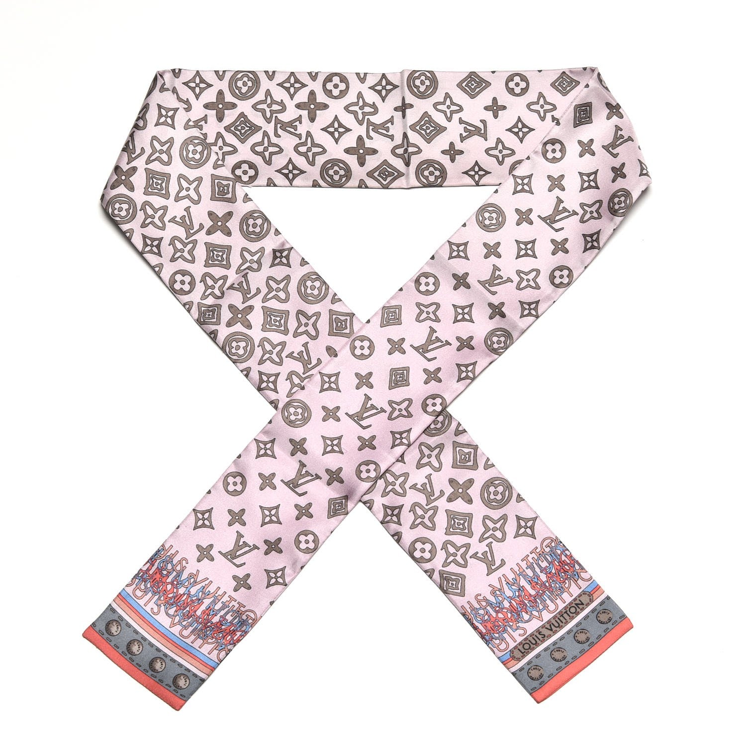 Louis Vuitton Silk Monogram Map Bandeau Rose Poudre 1 of 5