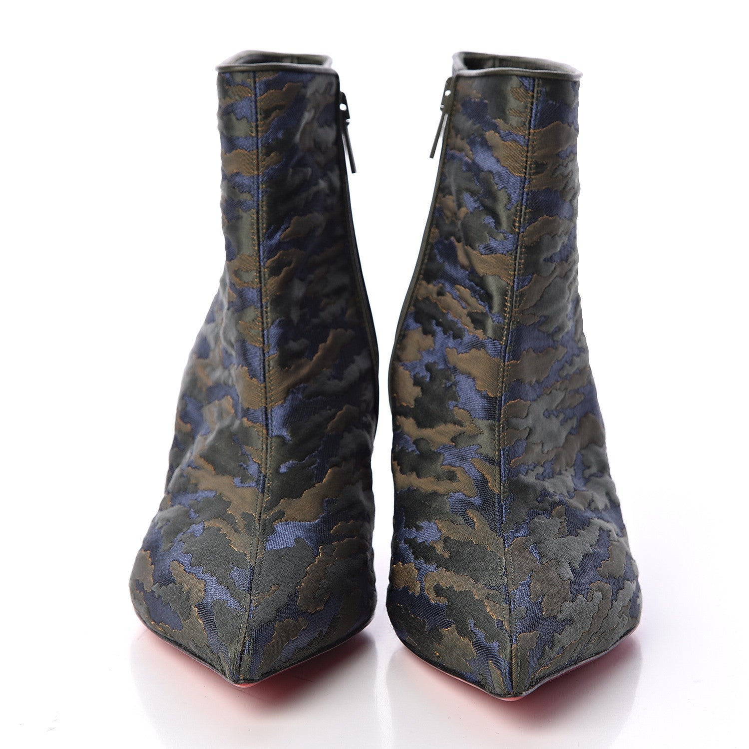 Christian Louboutin Jacquard Camoloubi So Kate Booty 55 Ankle Boots 39 Vosges 2 of 9