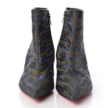 Christian Louboutin Jacquard Camoloubi So Kate Booty 55 Ankle Boots 39 Vosges 2 of 9