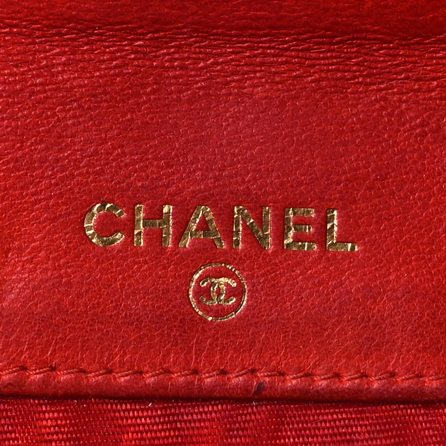 Chanel Caviar Timeless CC Card Holder Flap Wallet Dark Red 6 of 11