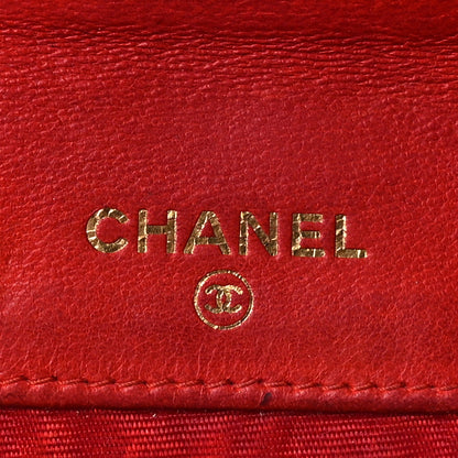 Chanel Caviar Timeless CC Card Holder Flap Wallet Dark Red 6 of 11