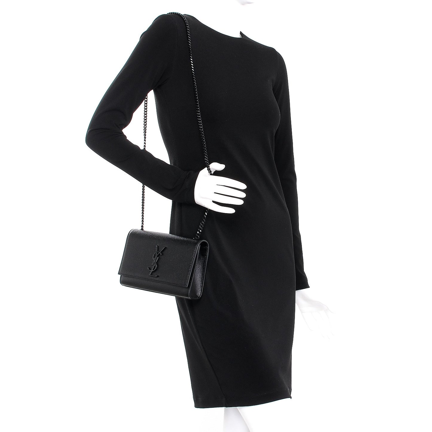 Grain De Poudre Small Monogram Kate Satchel Black