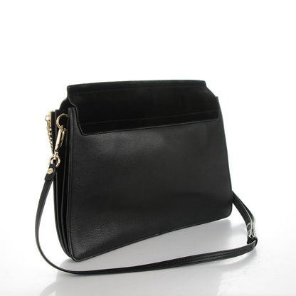 Chloe Suede Calfskin Medium Faye Shoulder Bag Black 3 of 8