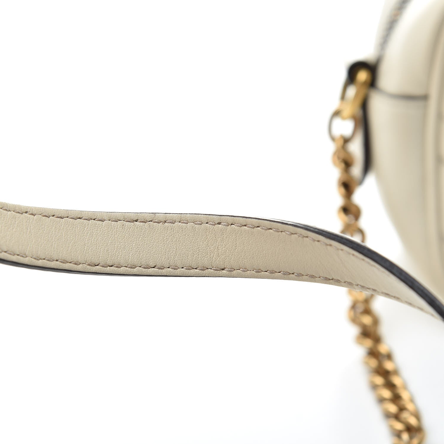 Gucci Calfskin Matelasse Mini GG Marmont Chain Shoulder Bag White 19 of 20
