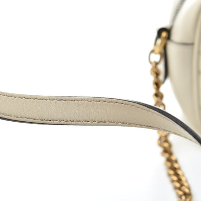 Gucci Calfskin Matelasse Mini GG Marmont Chain Shoulder Bag White 19 of 20