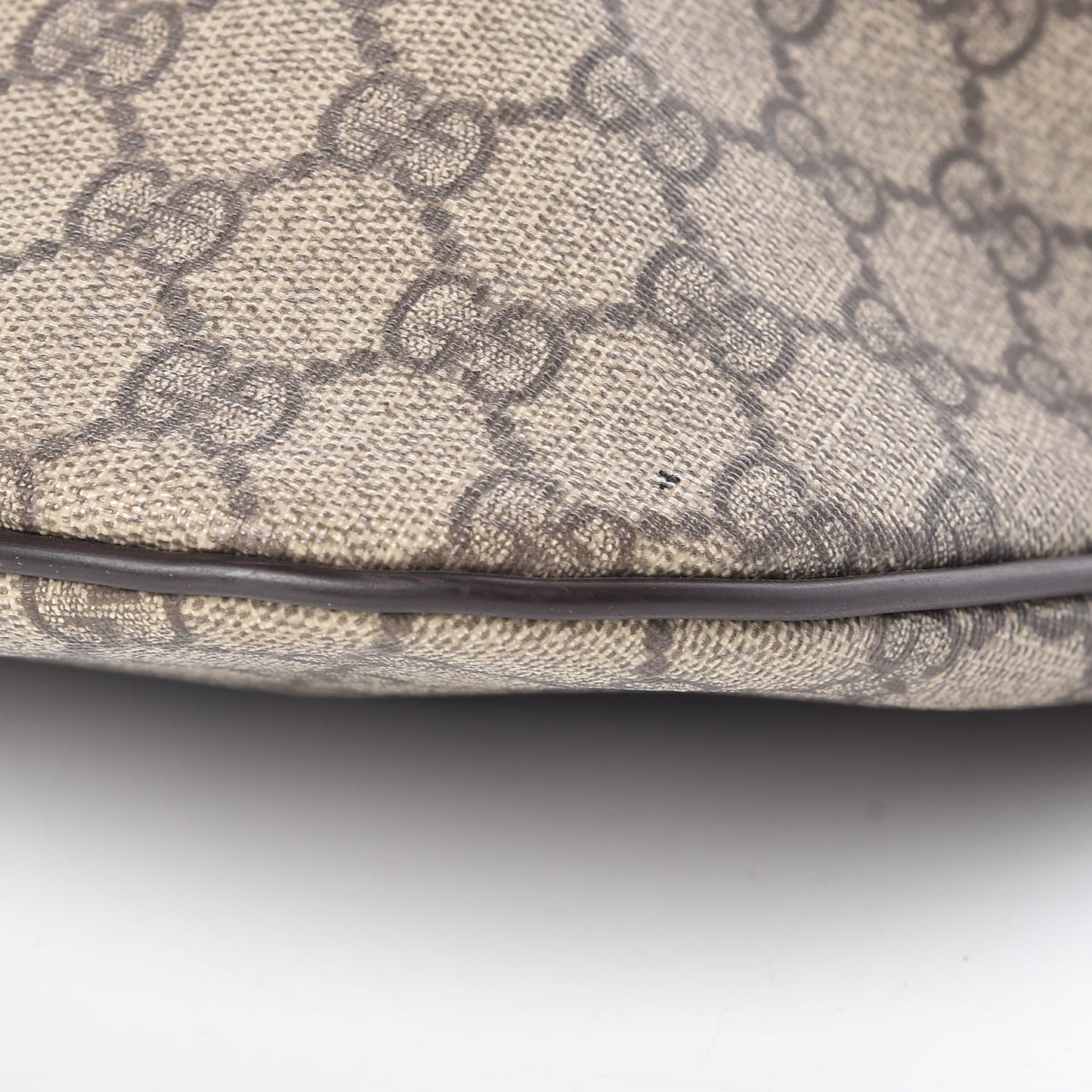 GG Supreme Monogram Belt Bag Dark Brown