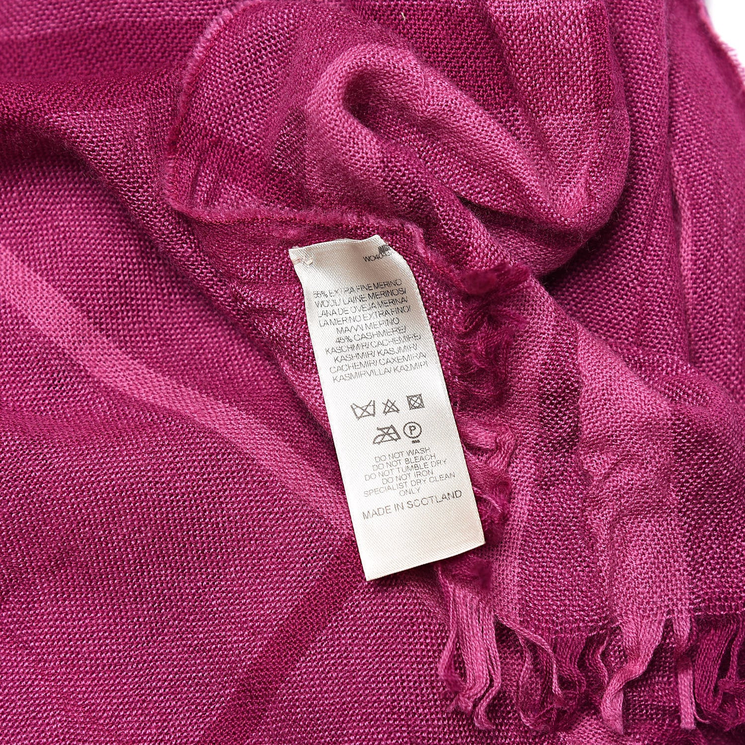 Burberry Merino Wool Cashmere Giant Check Scarf Pink 4 of 5