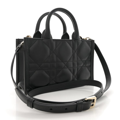 Christian Dior Calfskin Macrocannage Mini Book Tote Black 2 of 11