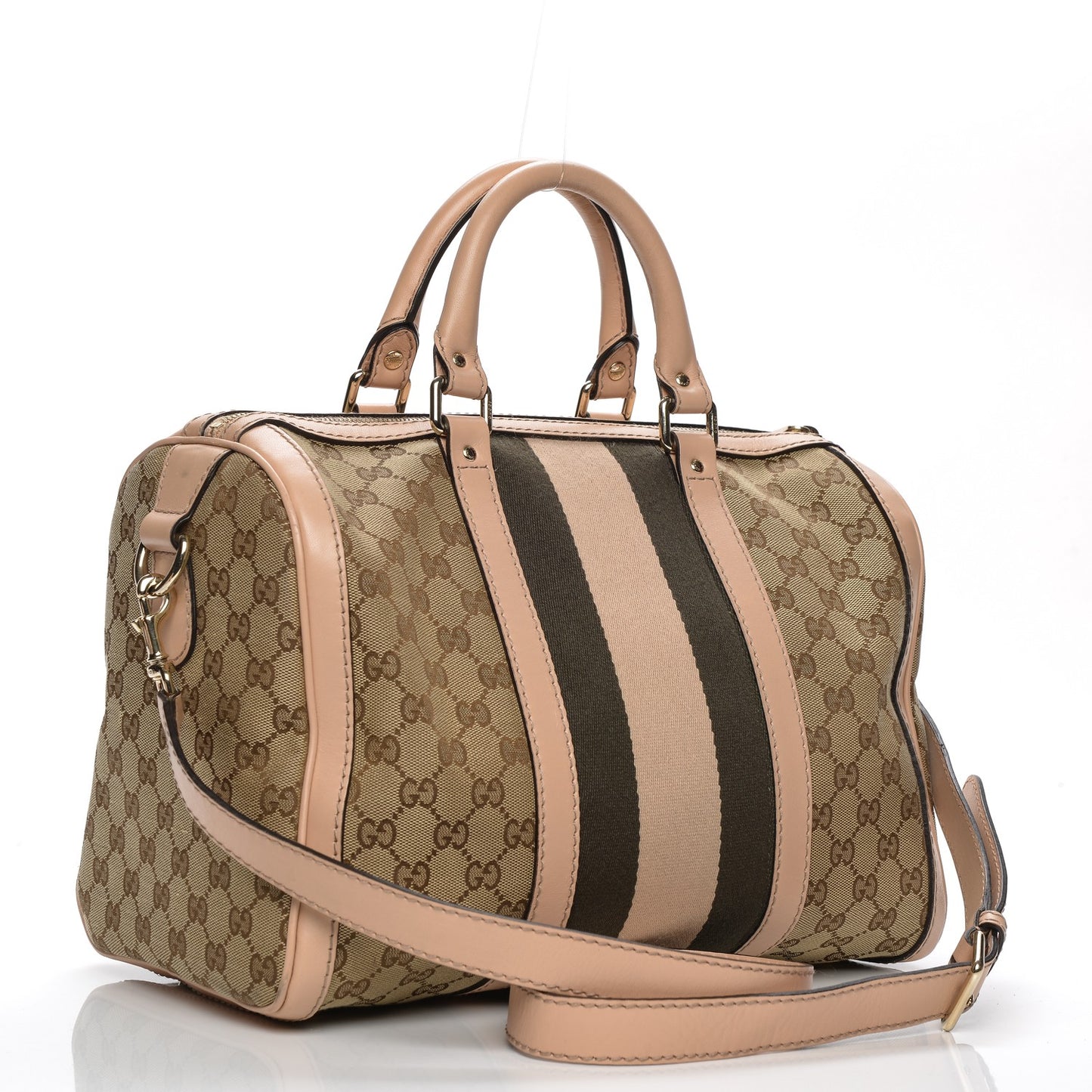 Monogram Vintage Web Medium Boston beige