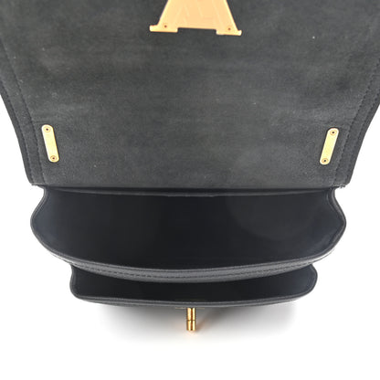 Louis Vuitton Grained Calfskin Lockme Chain Bag Black 5 of 11