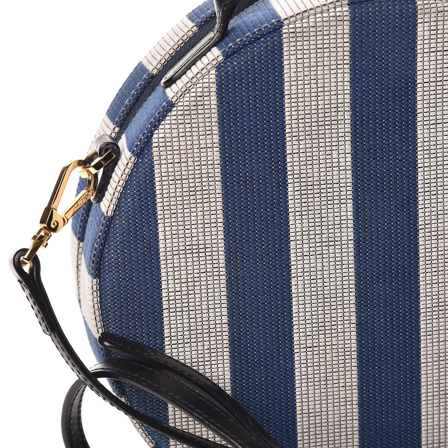 Canvas Stripe Circle Crossbody Blue White