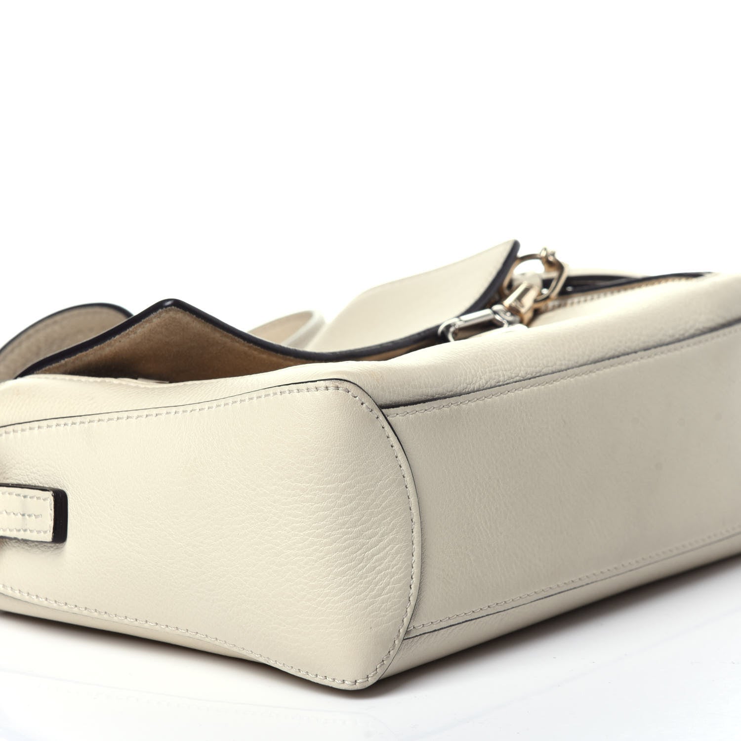 Chloe Calfskin Mini Faye Day Shoulder Bag Off White 9 of 13