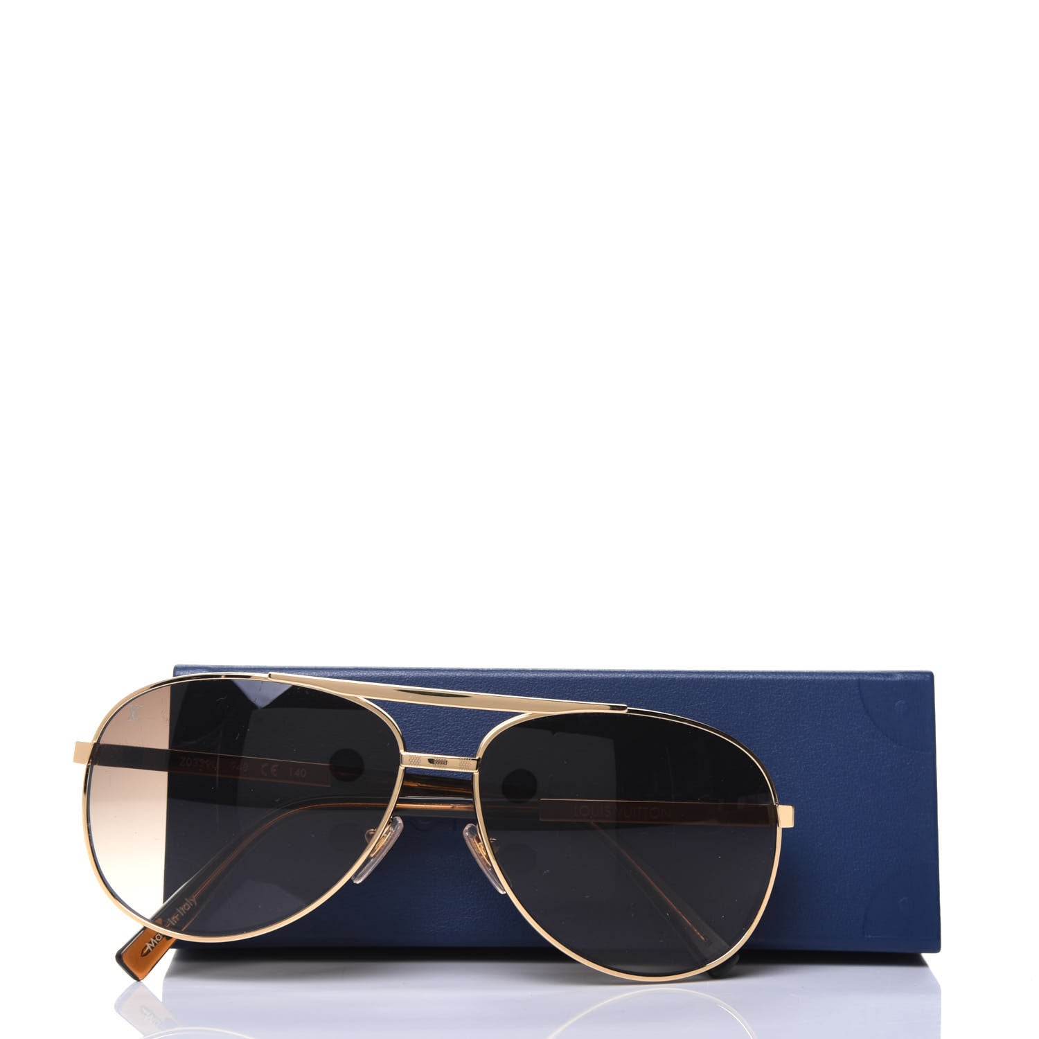 Louis Vuitton Metal Attitude Pilote Sunglasses Z0339U Gold 9 of 9