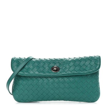 Bottega Veneta Nappa Intrecciato Mini Turn-Lock Crossbody Lagoon 1 of 10