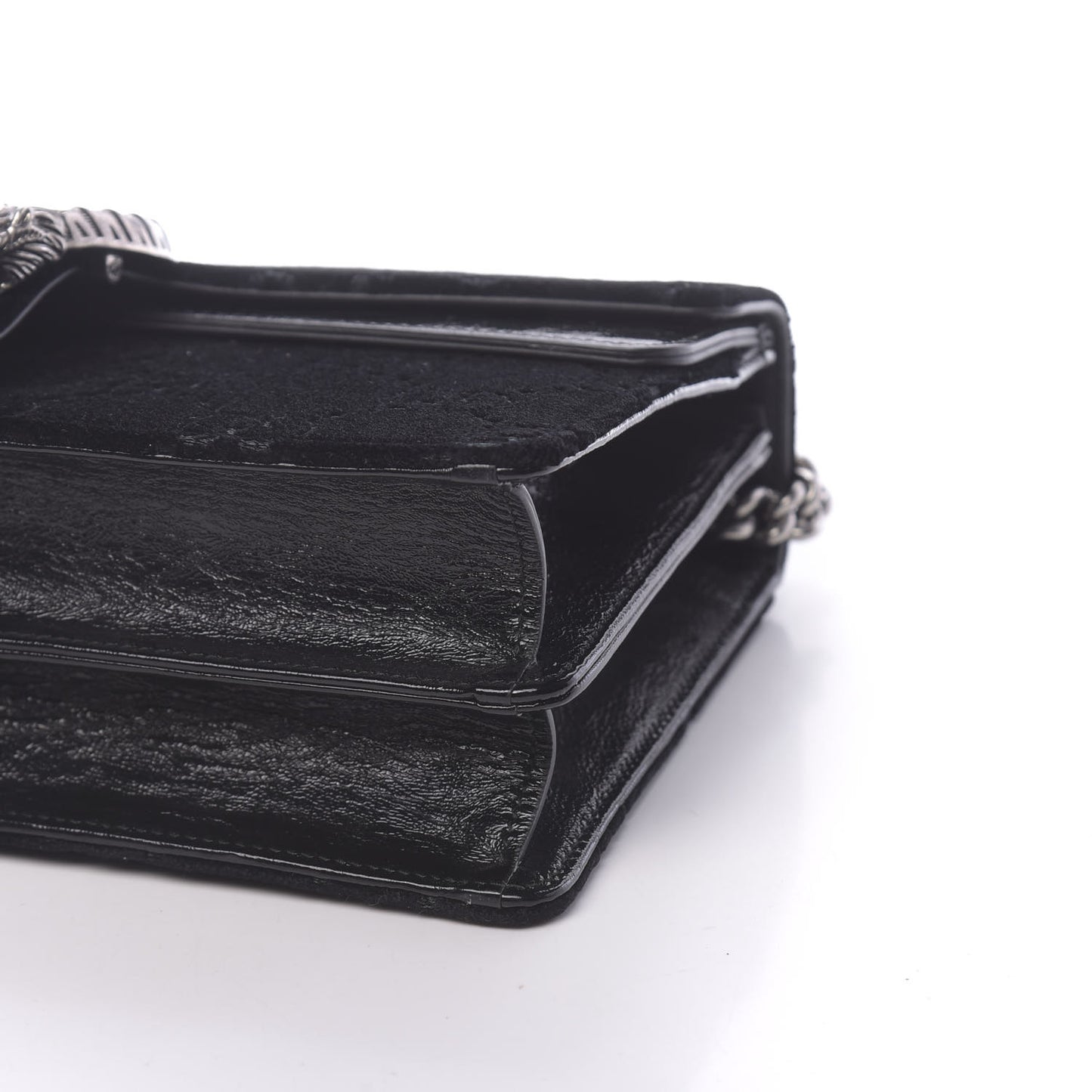 Velvet GG Monogram Small Dionysus Shoulder Bag Black
