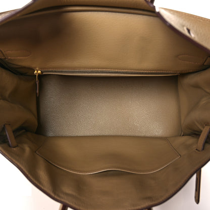 Hermes Taurillon Clemence Birkin 35 Tabac Camel 16 of 40