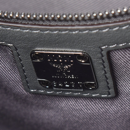 MCM Calfskin Ottomar Monogram Large Klara Hobo Charcoal 8 of 9