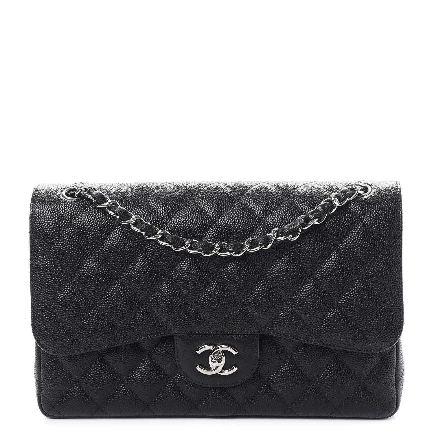 Chanel Caviar Quilted Jumbo Double Flap Black 1 of 9