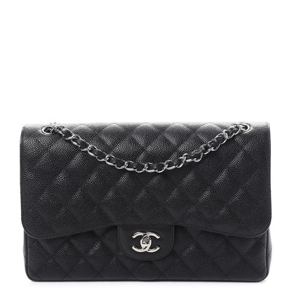 Chanel Caviar Quilted Jumbo Double Flap Black 1 of 9