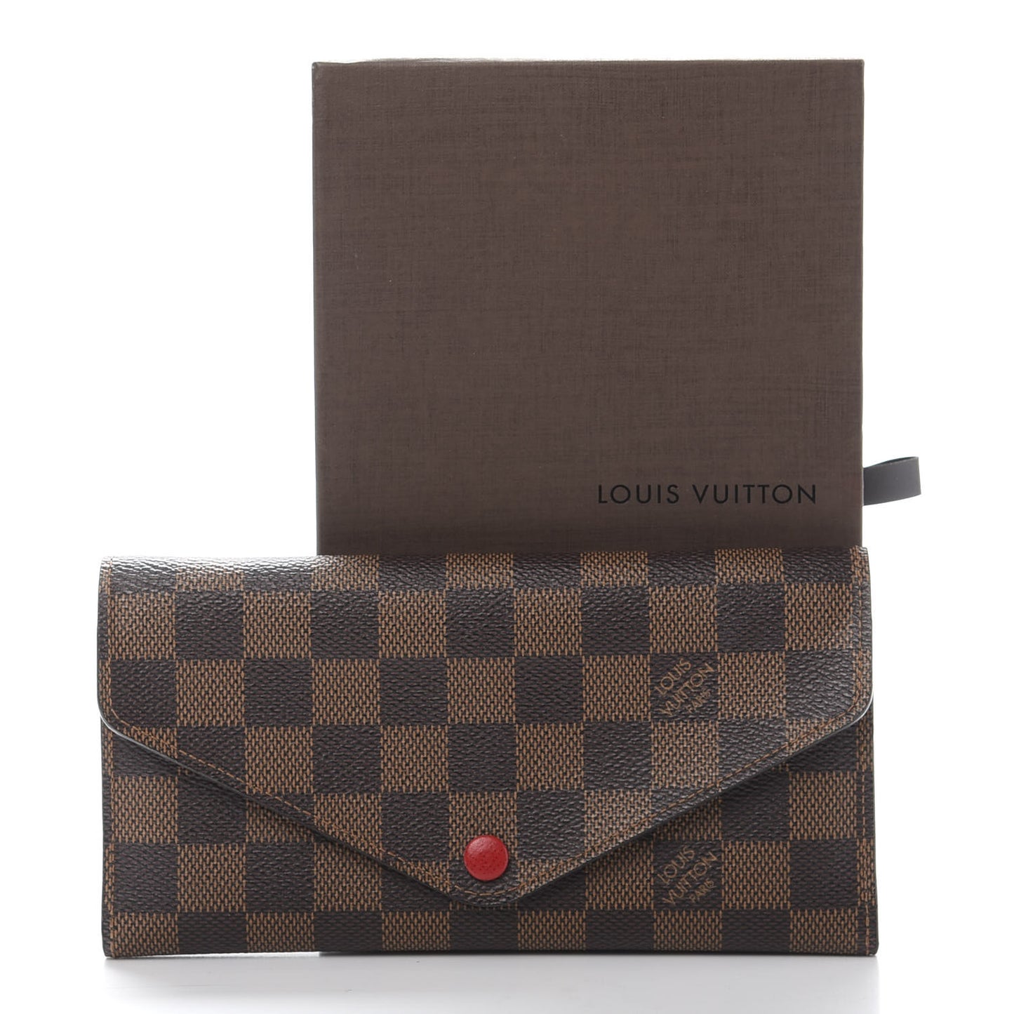 Damier Ebene Josephine Wallet Red
