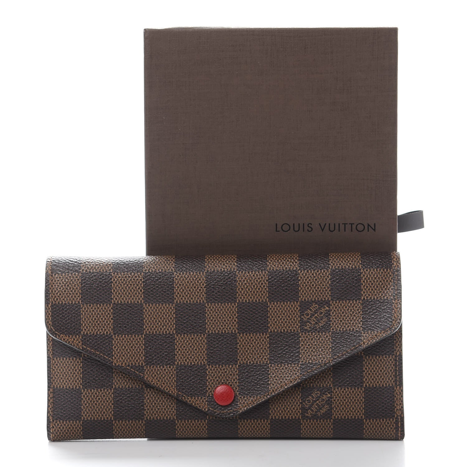 Louis Vuitton Damier Ebene Josephine Wallet Red 14 of 14
