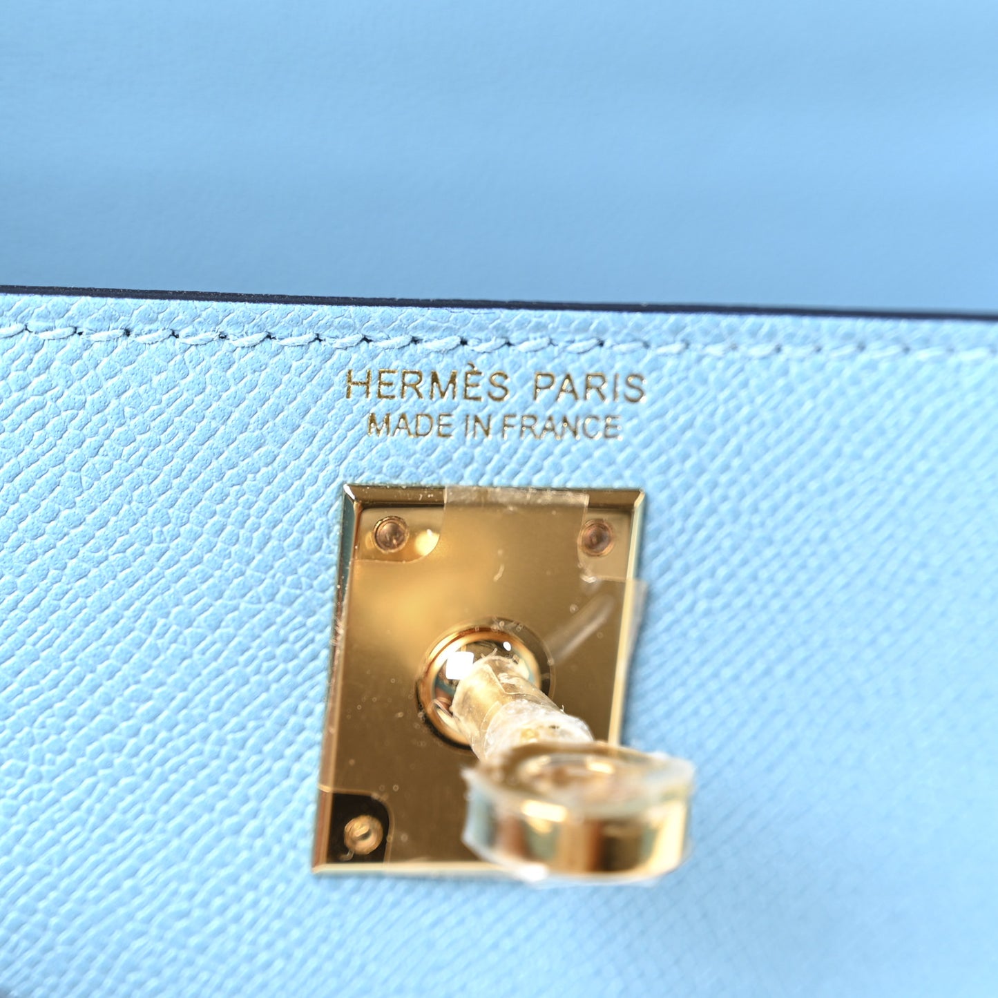 Madame Calfskin Mini Kelly Sellier 20 Bleu Du Nord