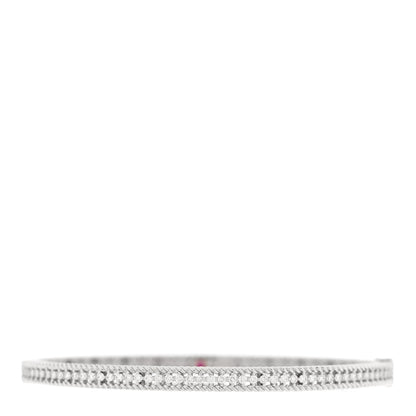 Roberto Coin 18K White Gold Diamond Symphony Princess Oval Bangle Bracelet 1 of 4