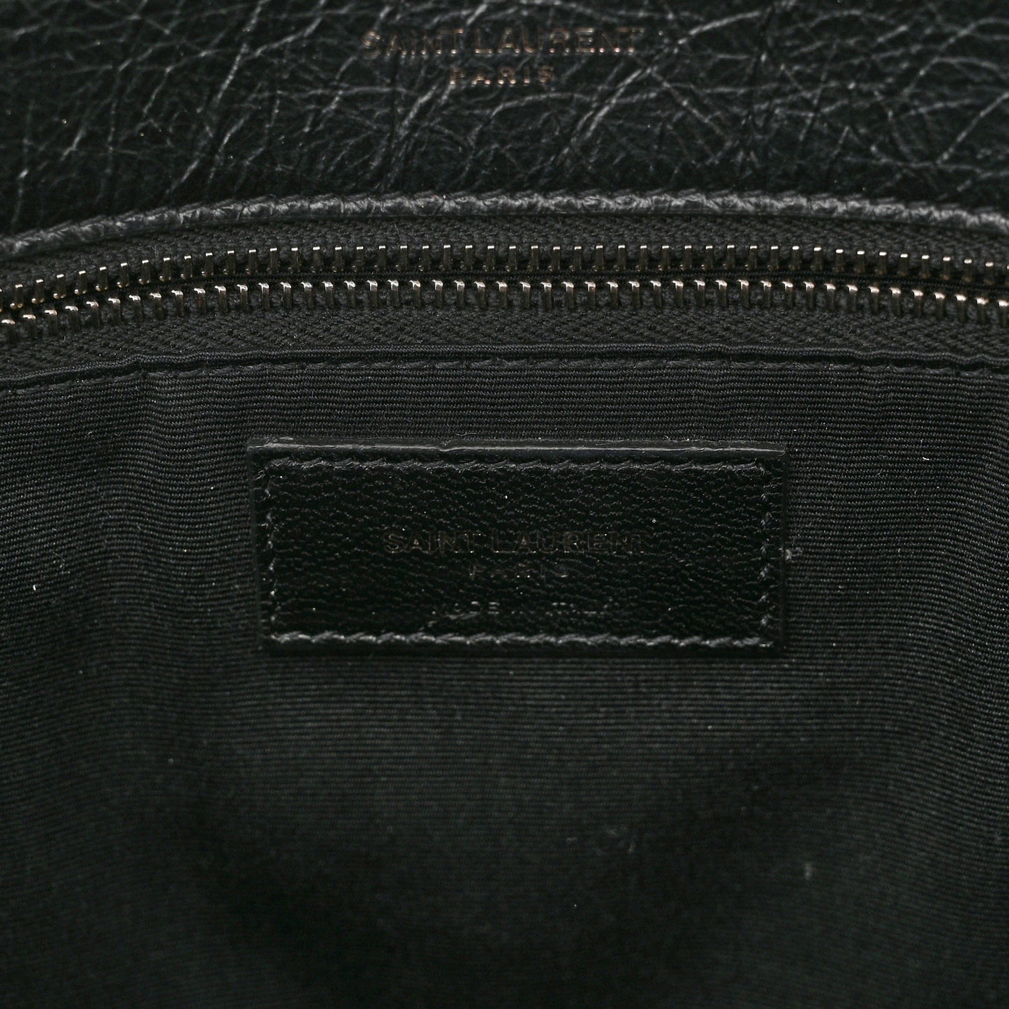 Crinkled Calfskin Matelasse Monogram Large Niki Chain Satchel Black