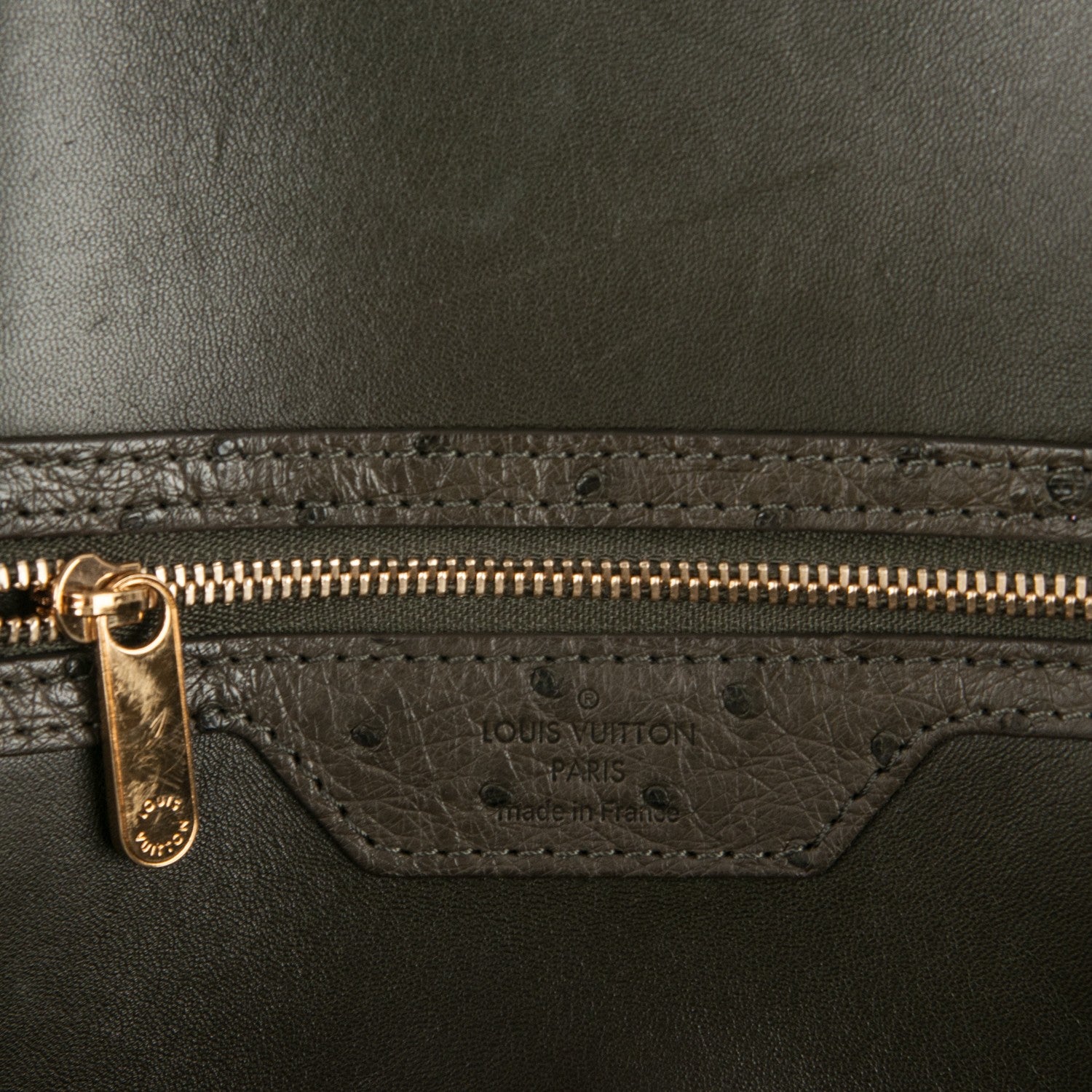 Louis Vuitton Ostrich Alma GM Olive 7 of 7